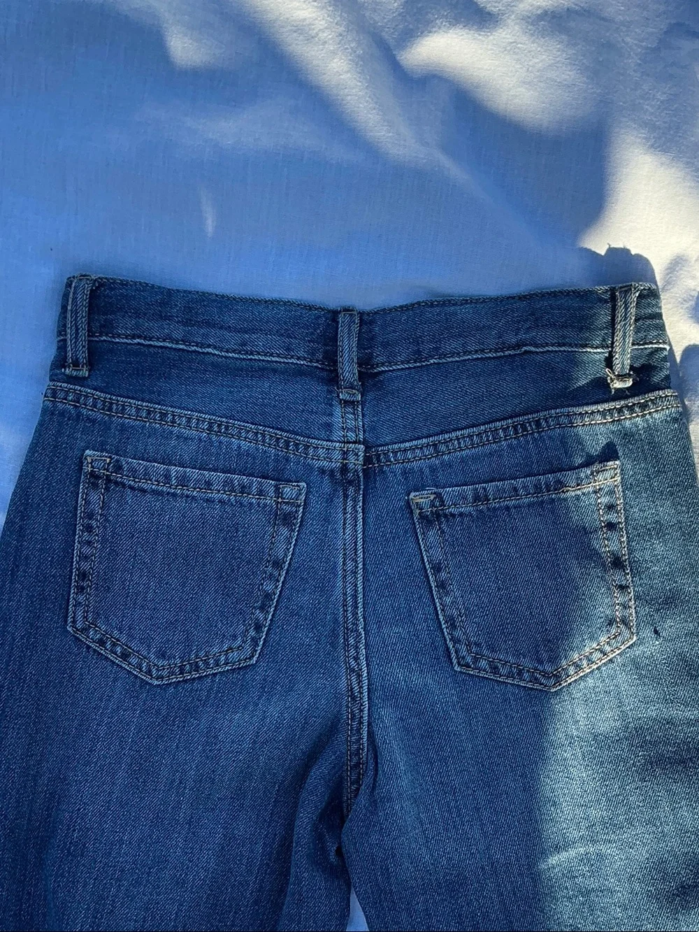 The Children's Place Dark Blue Straight Leg Jeans with Stud Accents